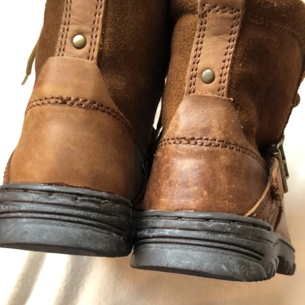 Polo by Ralph Lauren Leather Shearling Boot Size 9